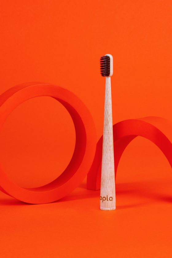 nopla Orange Bamboo Toothbrush